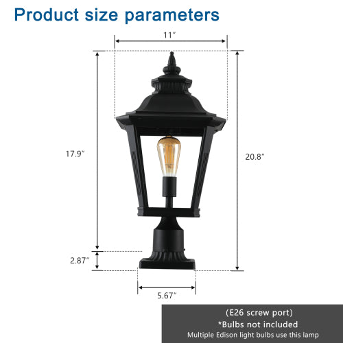 Outdoor Glass Column Headlights