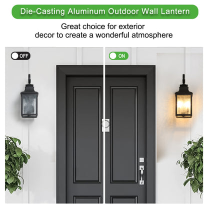 Large Outdoor Wall Lamps With Glass Supports multiple types of light bulbs (2pack)