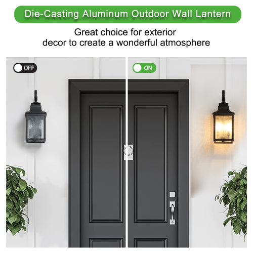 Large Outdoor Wall Lamps With Glass Supports multiple types of light bulbs