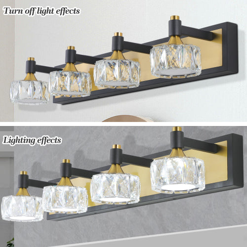 Modern Crystal Bathroom Vanity Light Over Mirror Bath Wall Lighting Fixtures