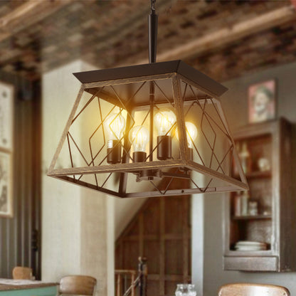 4-Light Farmhouse Chandeliers For Dining Room(No Bulbs)