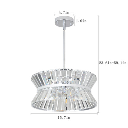 Modern Crystal Chandelier for Living-Room Round Cristal Lamp Luxury Home Decor Light Fixture