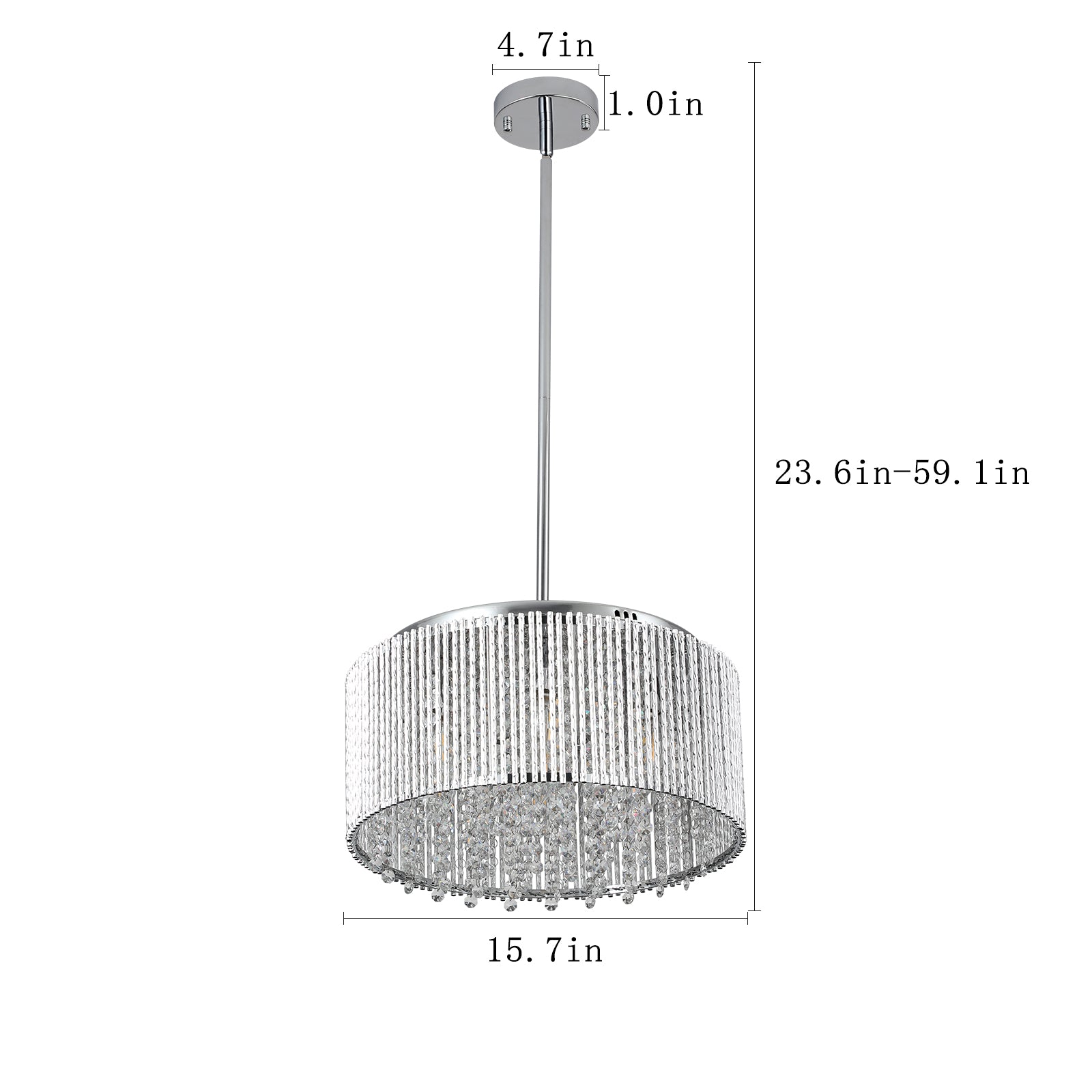 Modern Crystal Chandelier for Living-Room Round Cristal Lamp Luxury Home Decor Light Fixture