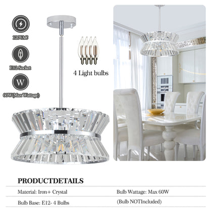 Modern Crystal Chandelier for Living-Room Round Cristal Lamp Luxury Home Decor Light Fixture