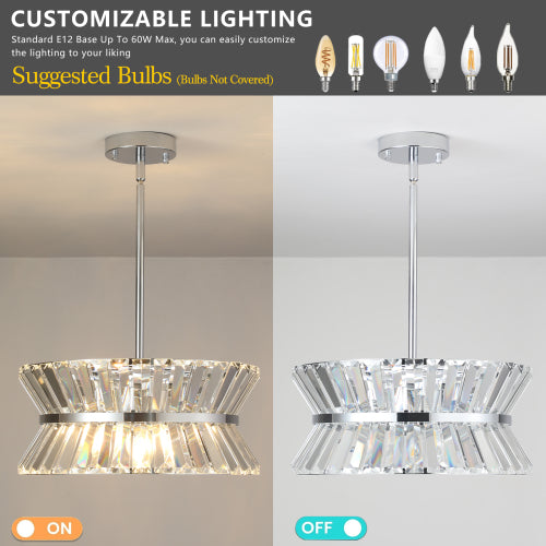 Modern Crystal Chandelier for Living-Room Round Cristal Lamp Luxury Home Decor Light Fixture