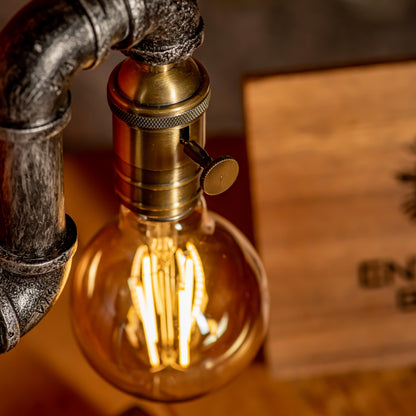 Lampe à tuyau réglable vintage Aurora Steampunk faite à la main