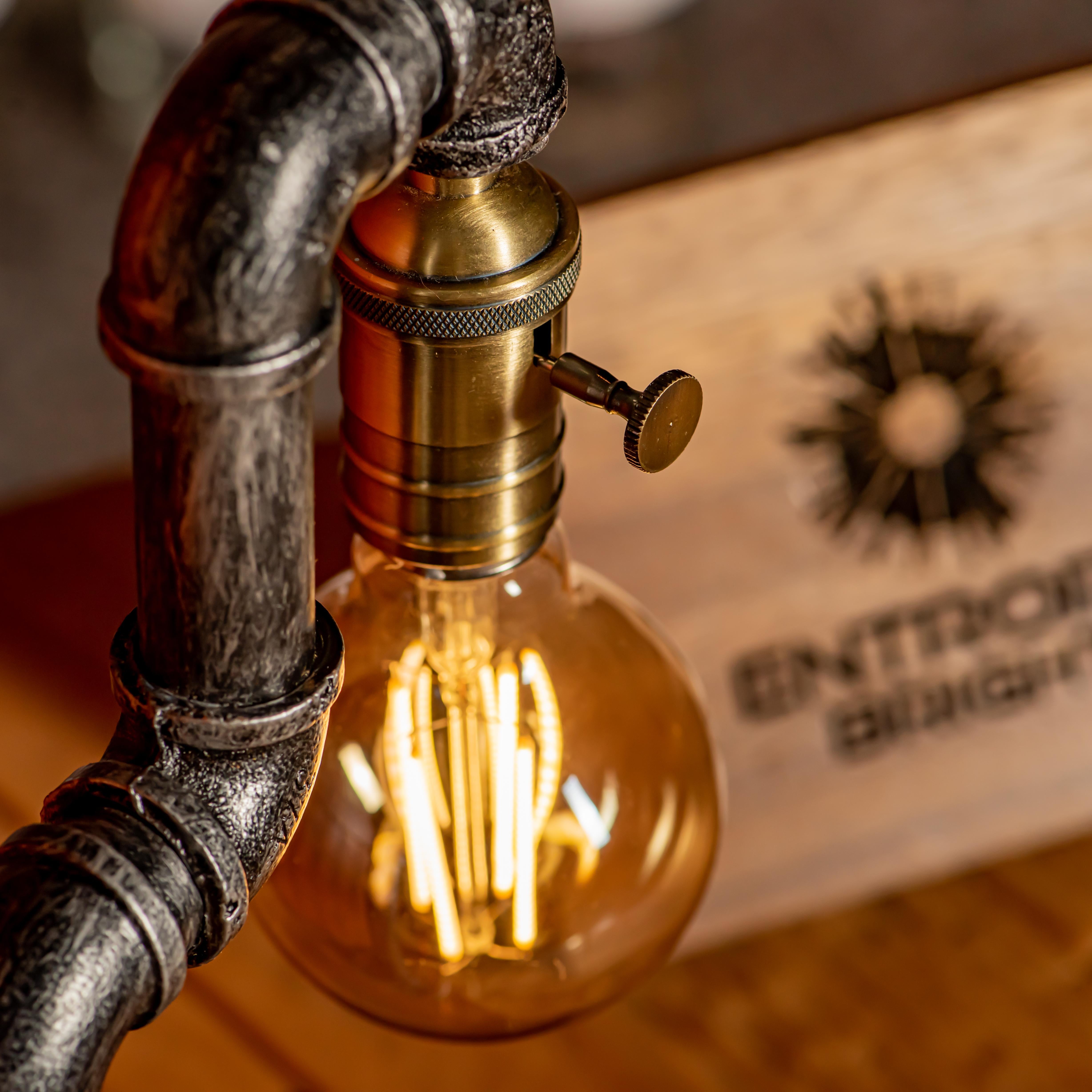 Lampe à tuyau réglable vintage Aurora Steampunk faite à la main