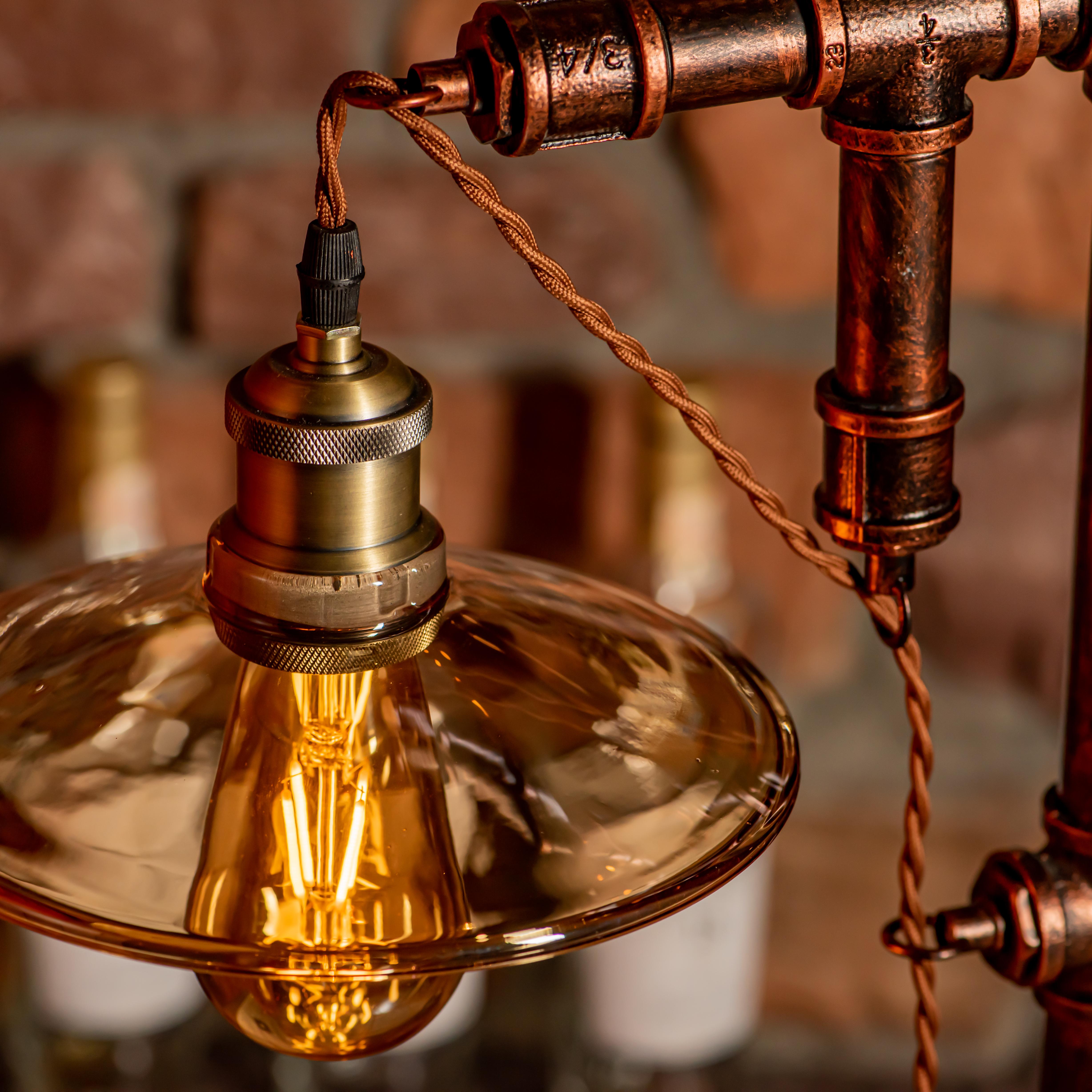 Shops Pair of vintage/rustic/steampunk lamps