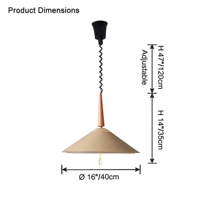 Rise and Fall Cone Pendant Light