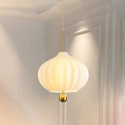 Wind Bell Milk Glass Pendant Light