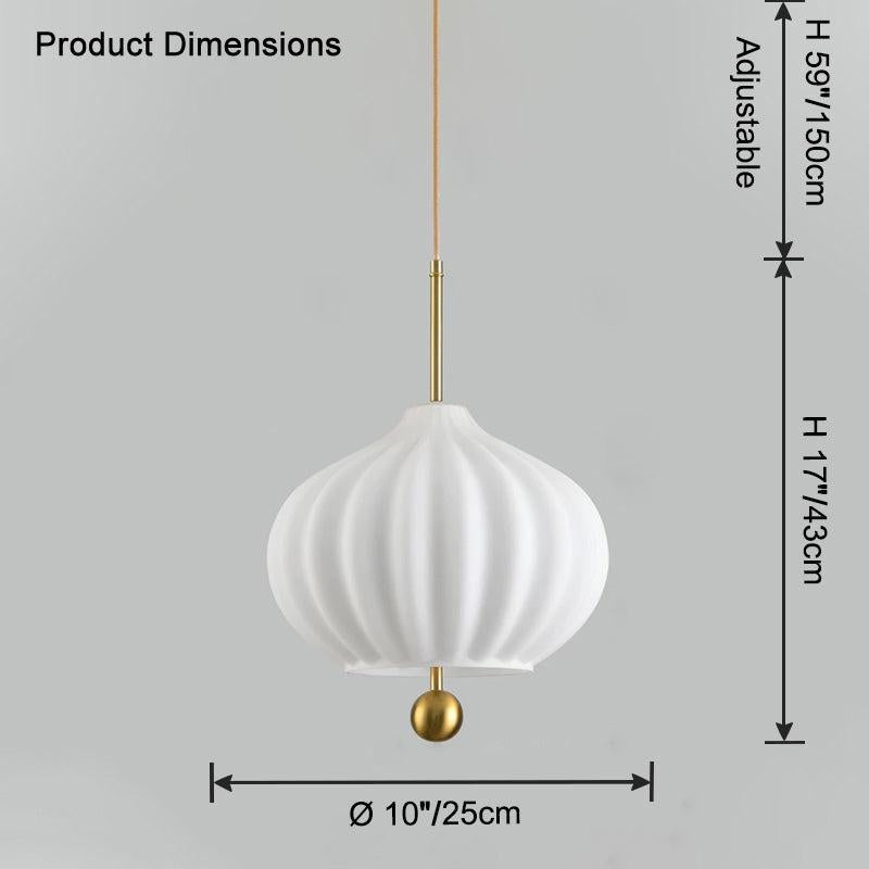 Wind Bell Milk Glass Pendant Light