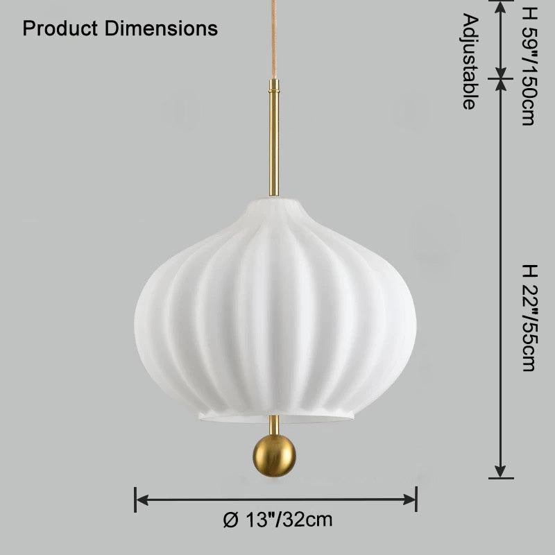 Wind Bell Milk Glass Pendant Light