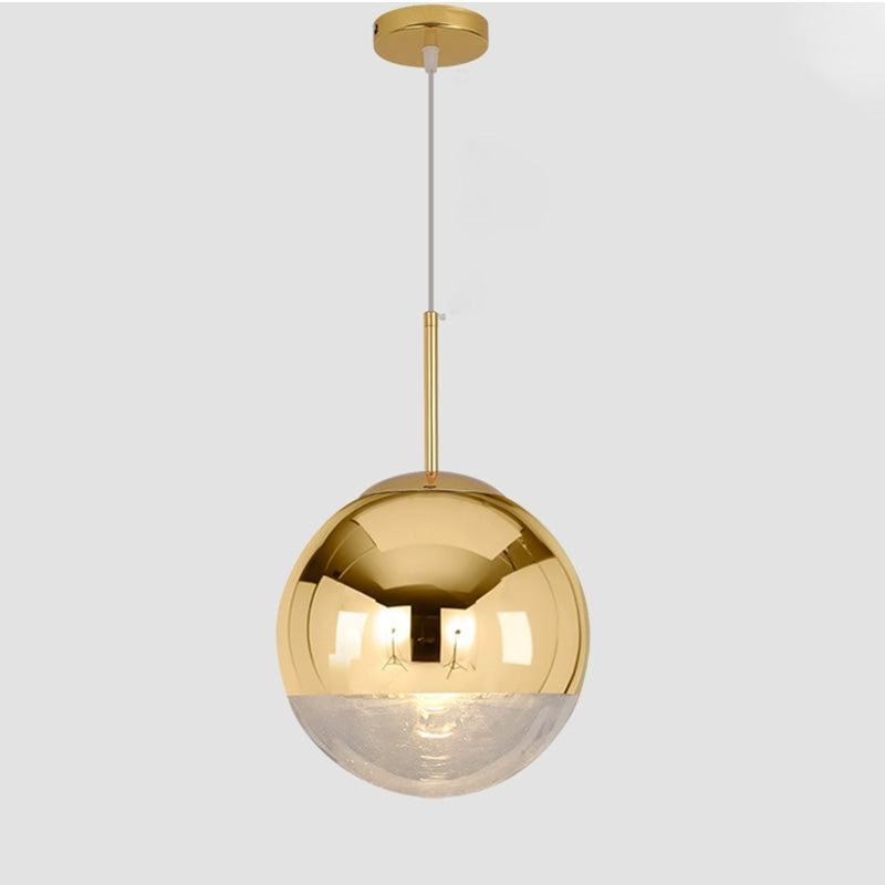 Gold Chrome Globe Pendant Light