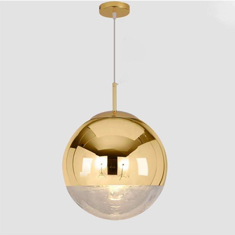 Gold Chrome Globe Pendant Light