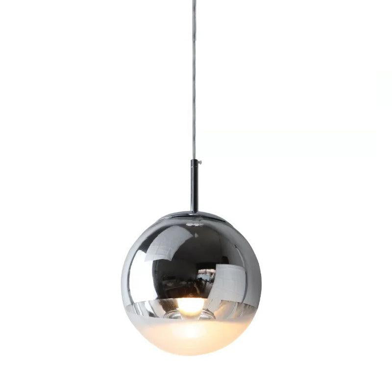 Gold Chrome Globe Pendant Light