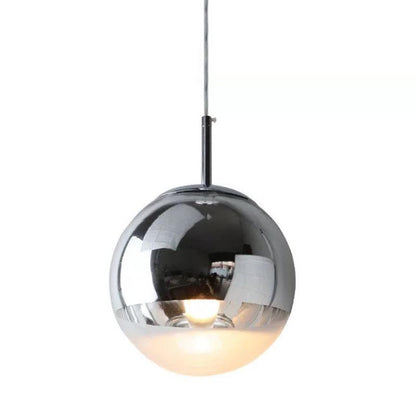 Gold Chrome Globe Pendant Light