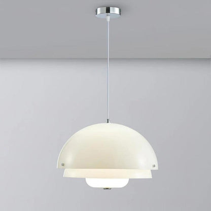 Milk Glass Dome Pendant Light