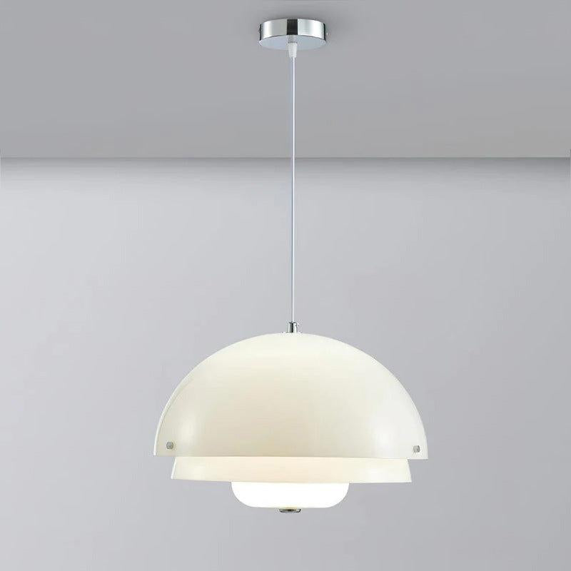 Milk Glass Dome Pendant Light