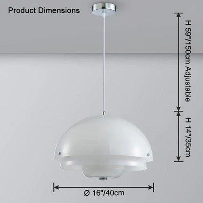 Milk Glass Dome Pendant Light