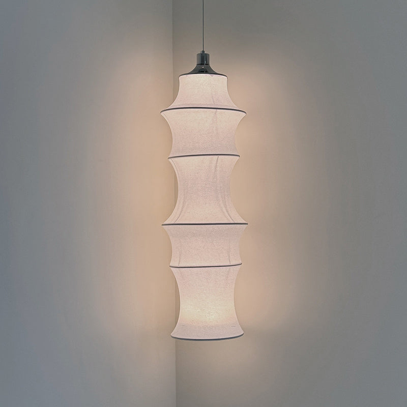 Long Lantern Silk Pendant Light