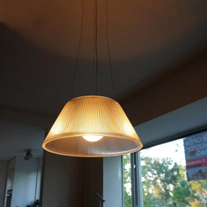 Conical Drum Glass Pendant Light