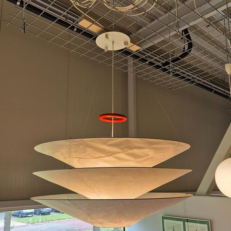 Tiered Cone Rice Paper Pendant Light