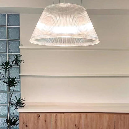 Conical Drum Glass Pendant Light