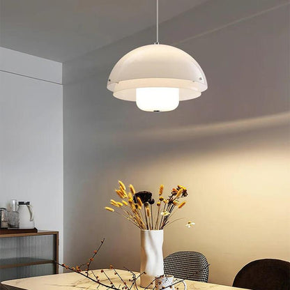 Milk Glass Dome Pendant Light