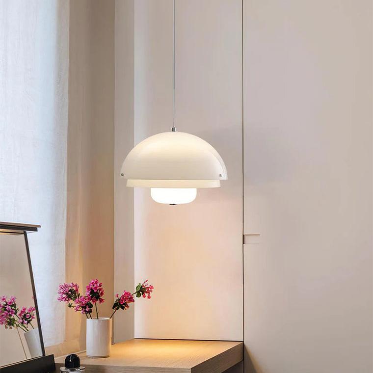 Milk Glass Dome Pendant Light