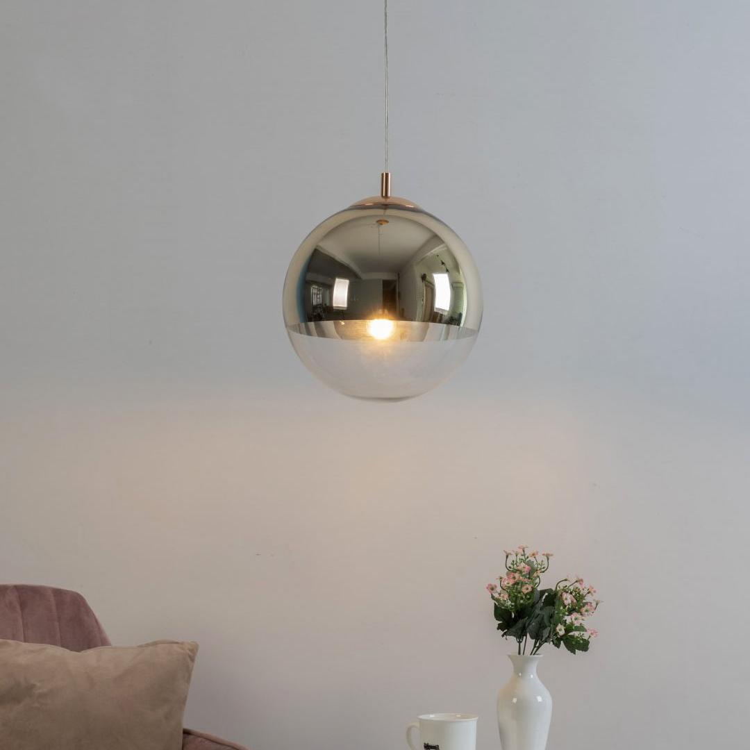 Gold Chrome Globe Pendant Light