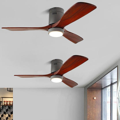 Mid-century Modern Hugger Ceiling Fan Lamp