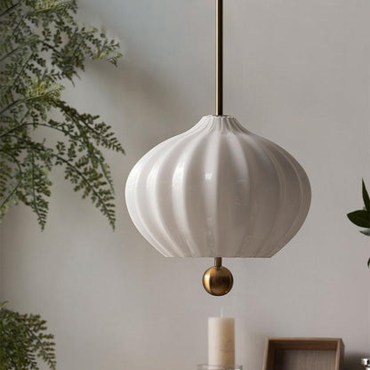 Wind Bell Milk Glass Pendant Light