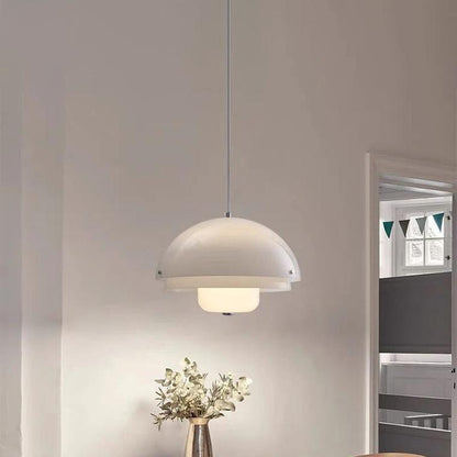 Milk Glass Dome Pendant Light