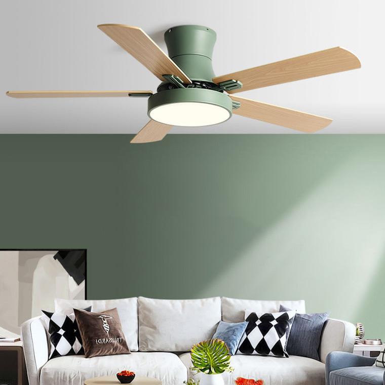 Low Profile Wood Ceiling Fan Lamp