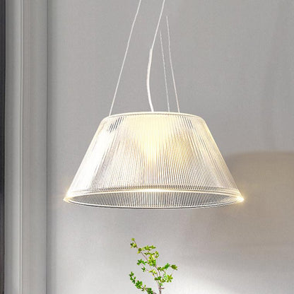 Conical Drum Glass Pendant Light