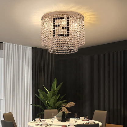 Great 2 Tier Round Crystal Chandelier