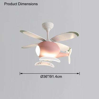 Airplane Children Ceiling Fan Lamp