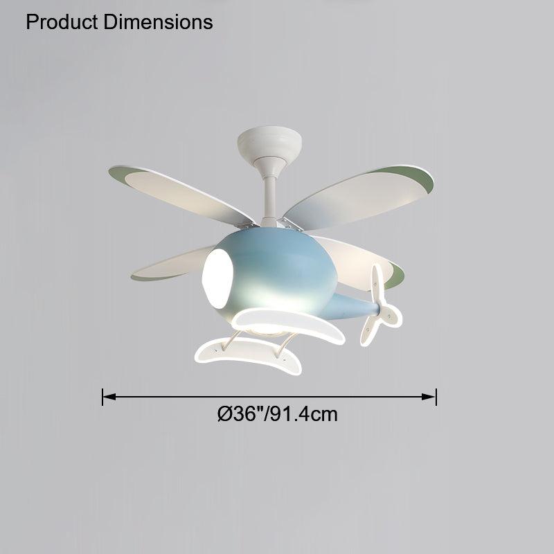 Airplane Children Ceiling Fan Lamp