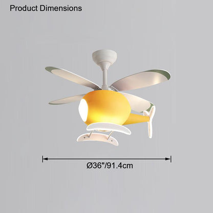 Airplane Children Ceiling Fan Lamp