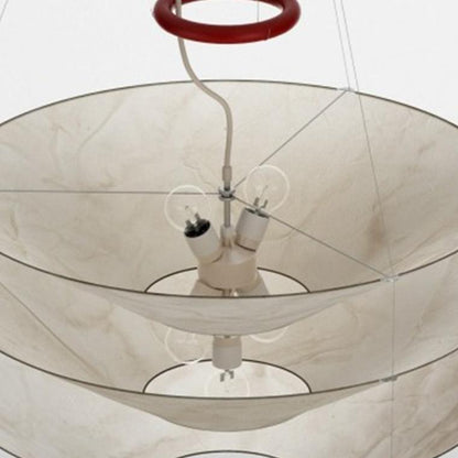 Tiered Cone Rice Paper Pendant Light