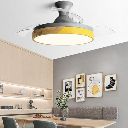 Scandi Low Profile Ceiling Fan Lamp