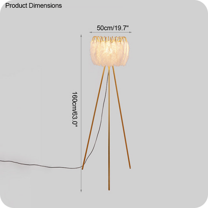 Tripod Feather Floor Lamp