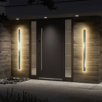 Set of 2 Rgbw Outdoor Waterproof Rectangle Wall Light