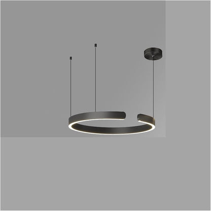 Black/Gold Ring Led Chandelier