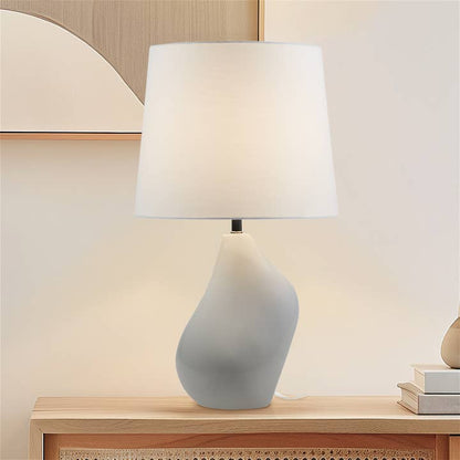 Asymmetrical Ombre Grey Ceramic Table Lamp, Grey