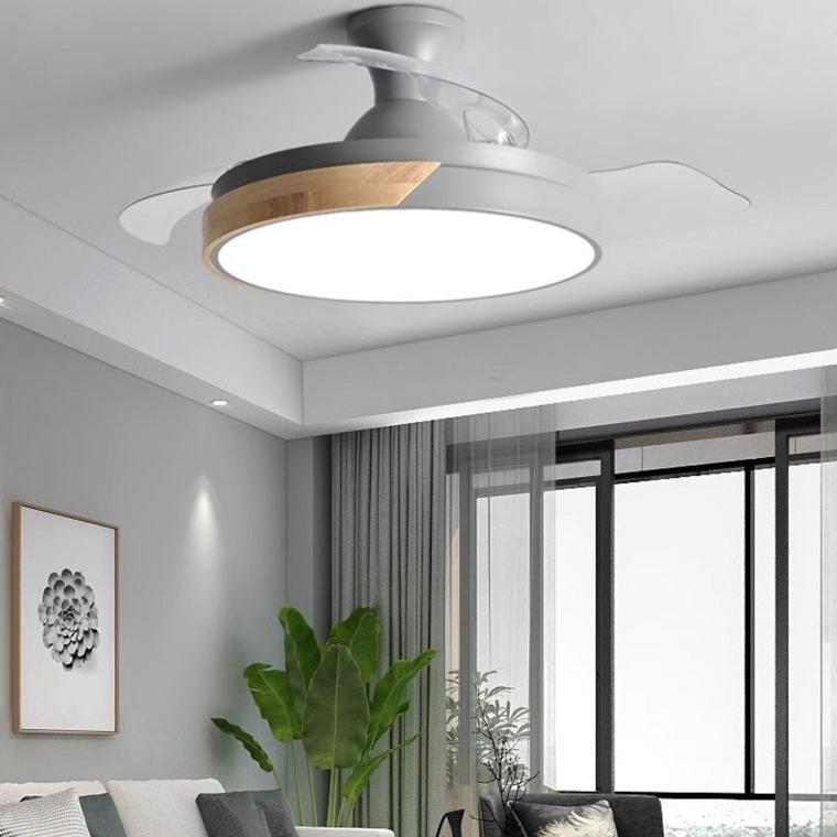 Scandi Low Profile Ceiling Fan Lamp