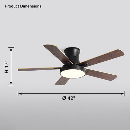 Low Profile Wood Ceiling Fan Lamp