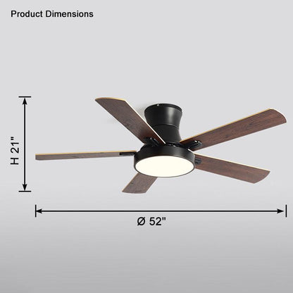 Low Profile Wood Ceiling Fan Lamp