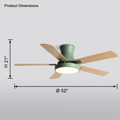 Low Profile Wood Ceiling Fan Lamp