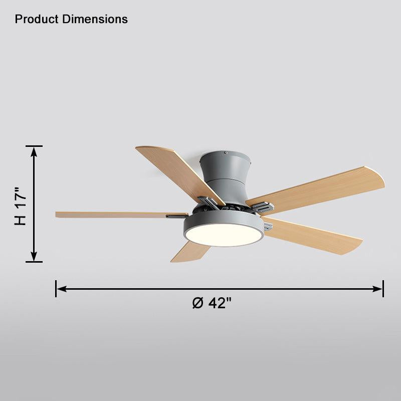 Low Profile Wood Ceiling Fan Lamp